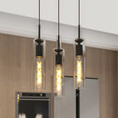 3 Pack Black Pendant Lights Modern Glass Kitchen Island