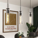 3 Pack Black Pendant Lights Modern Glass Kitchen Island