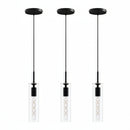 3 Pack Black Pendant Lights Modern Glass Kitchen Island