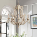 American Country Chandelier Vintage Distressed Wooden Art