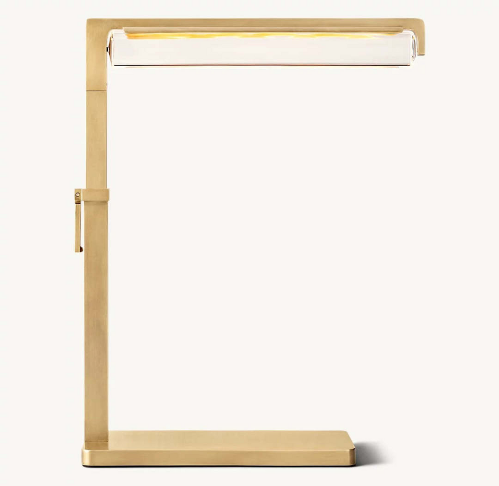 Audubos Glass Table Lamp – Brass &amp; K9 Crystal Hanging Lamp, E12 Dimmable Ceiling Light for Dining Room, Bedroom