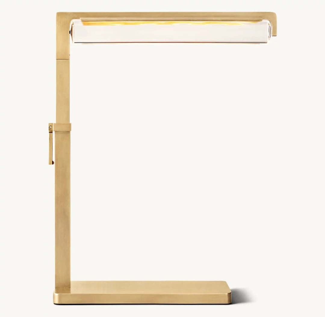 Audubos Glass Table Lamp – Brass &amp; K9 Crystal Hanging Lamp, E12 Dimmable Ceiling Light for Dining Room, Bedroom