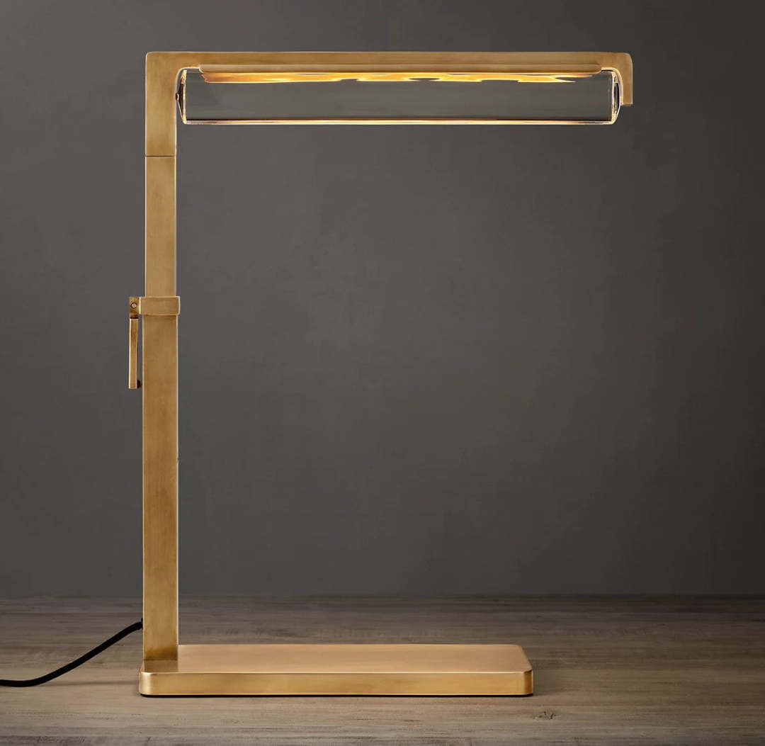 Audubos Glass Table Lamp – Brass &amp; K9 Crystal Hanging Lamp, E12 Dimmable Ceiling Light for Dining Room, Bedroom