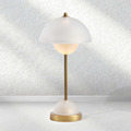 Cary Cumulus Table Lamp – Modern Glass & Metal LED Floor Light, Antique Brass Standing Lamp for Living Room, Bedroom