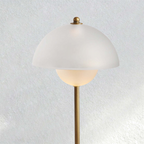 Cary Cumulus Table Lamp – Modern Glass & Metal LED Floor Light, Antique Brass Standing Lamp for Living Room, Bedroom