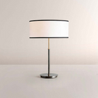 Daphne Table Lamp – Modern Brass & Linen Shade Lamp, E12 1-Light Bedside Light for Living Room, Bedroom