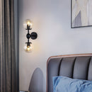 Glass Double-Headed Wall Lamp for Bedroom Living Room