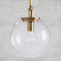 Glass Globe Pendant Light - Brass, Bronze Steel Finish
