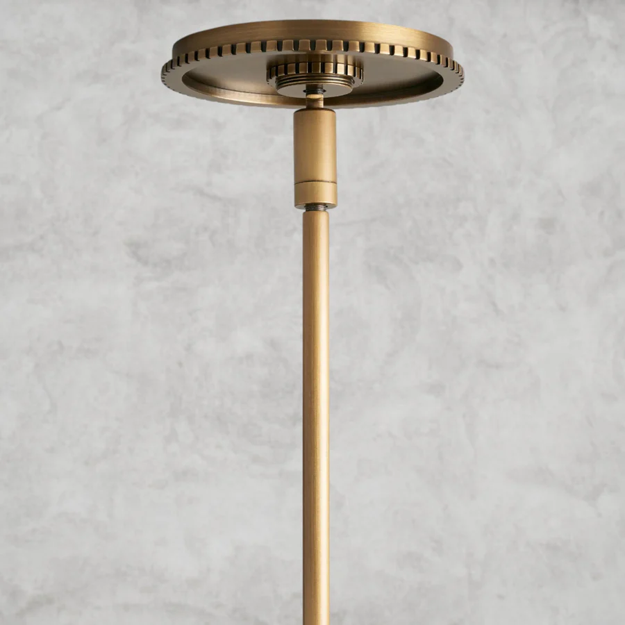 Glass Globe Pendant Light - Brass, Bronze Steel Finish