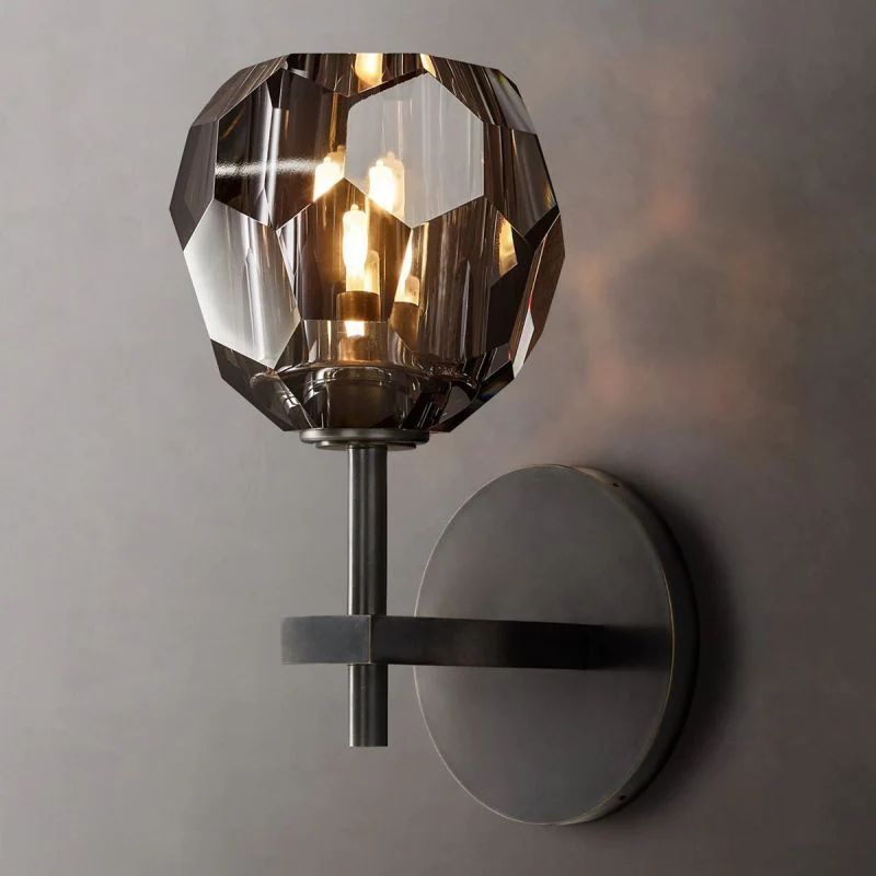 Modern Brass & Crystal Wall Sconce Light – G9 Dimmable LED, Luxury Indoor Wall Lamp for Bedroom, Living Room, Hallway