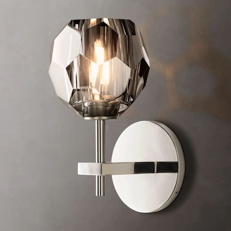 Modern Brass & Crystal Wall Sconce Light – G9 Dimmable LED, Luxury Indoor Wall Lamp for Bedroom, Living Room, Hallway
